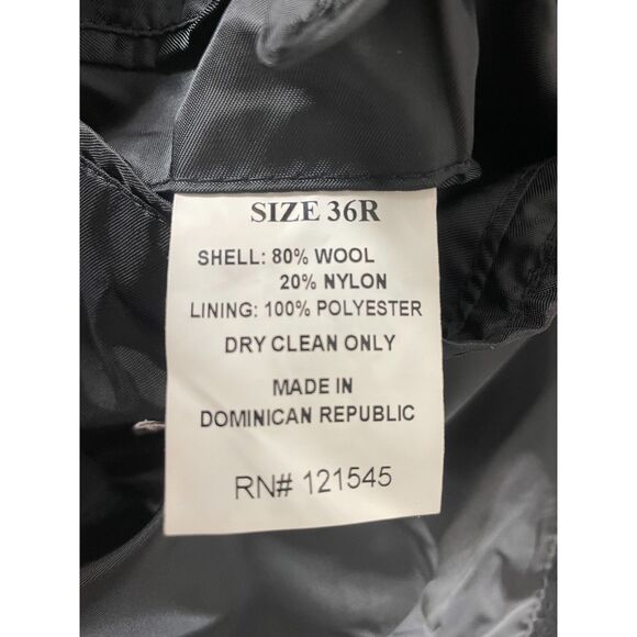 Michael Kors Men's Size 36R Black Wool Blend Button Front Overcoat - Picture 4 of 9